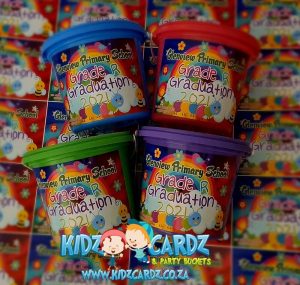 Rainbow Theme School Graduation Buckets